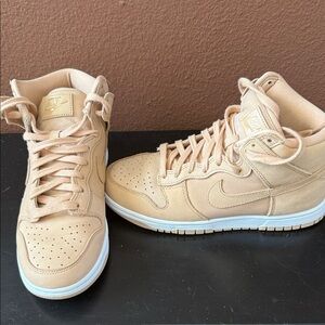 Nike Beige High-Top Sneakers